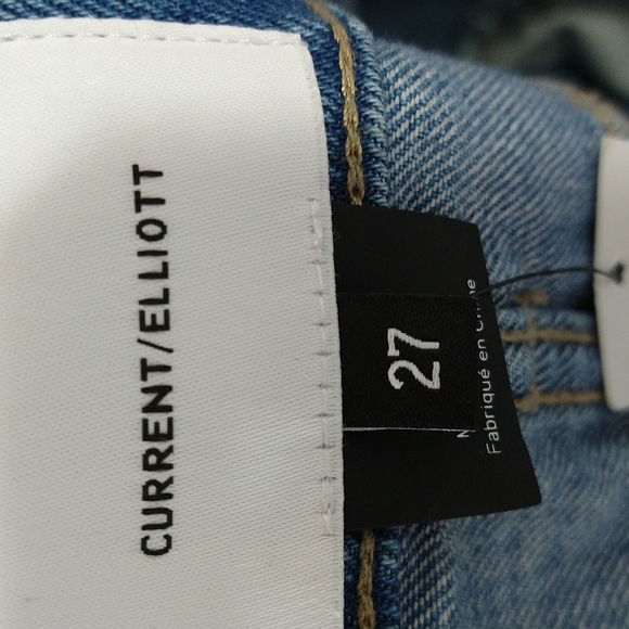 Current/Elliott The Wray Wide Leg Fairwater Cut Light Wash Denim Jeans - Picture 6 of 9